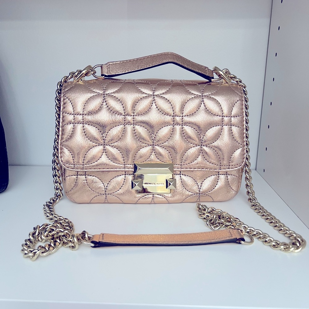 NEW Beautiful Michael Kors Rose Sloan Gold bag